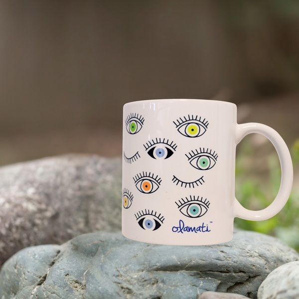 Colourful eyelash mug