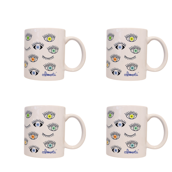 Colourful eyelash mug