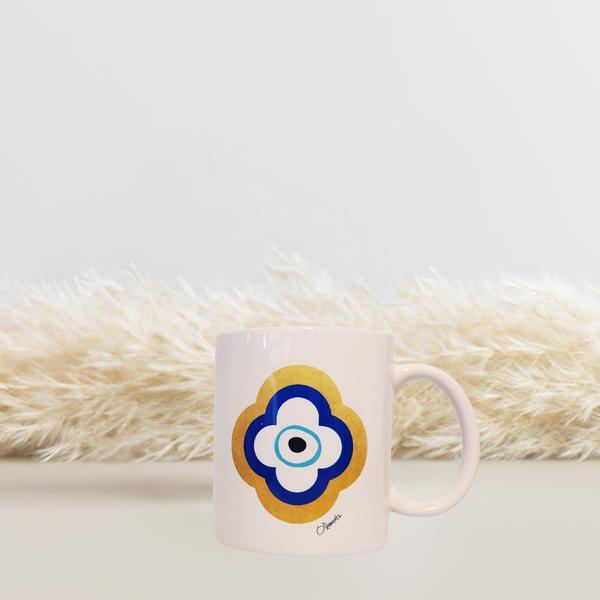 Santorini mati mug