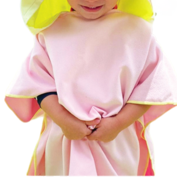 Pastel pink and yellow kids hoodie