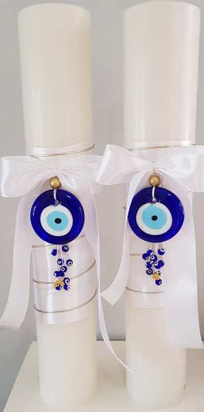 Large wedding lambada with mati and a touch of gold