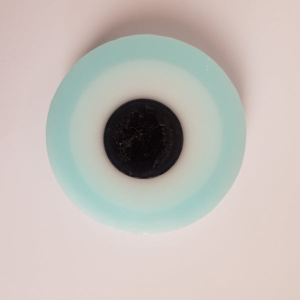 Santorini Baby blue mati soap with olive leaves
