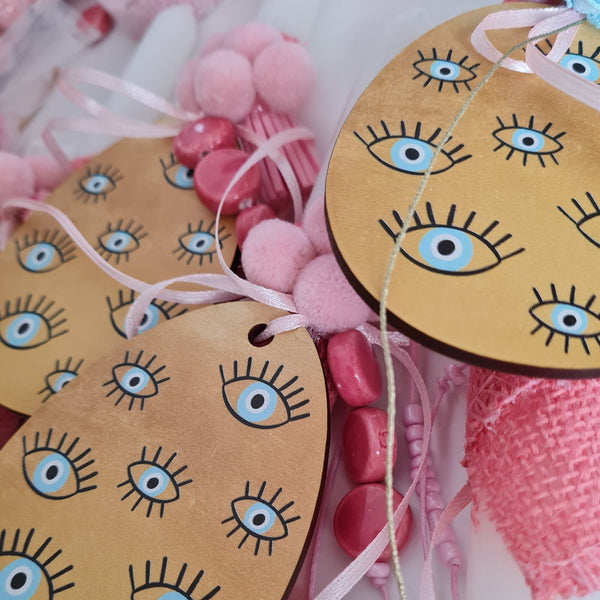 gold and pink mati lambada