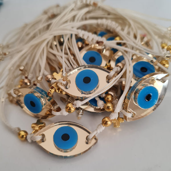 Beige mati bracelets