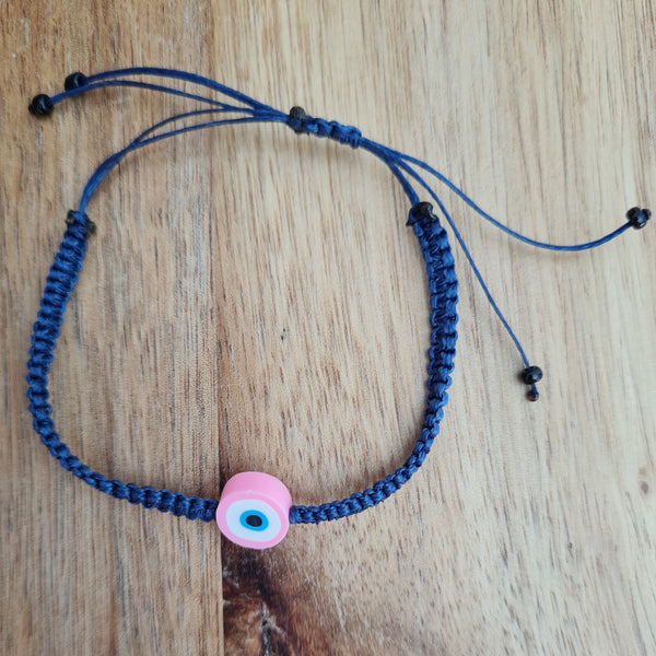 Dark blue with pink mati