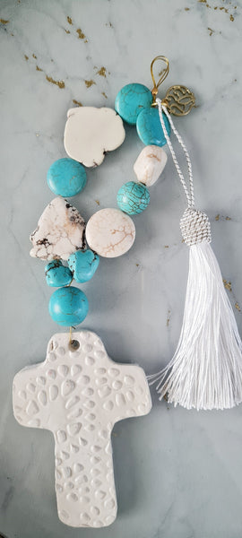 Ceramic cross wall hanging