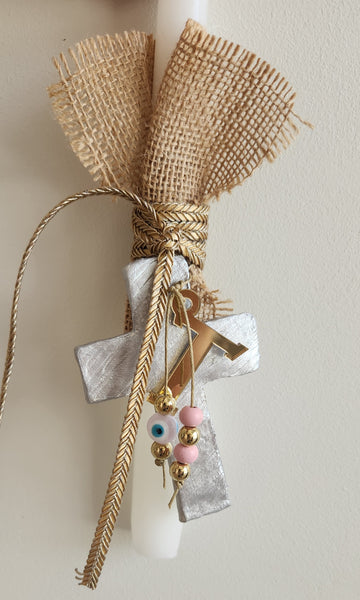 Silver and gold cross lambada