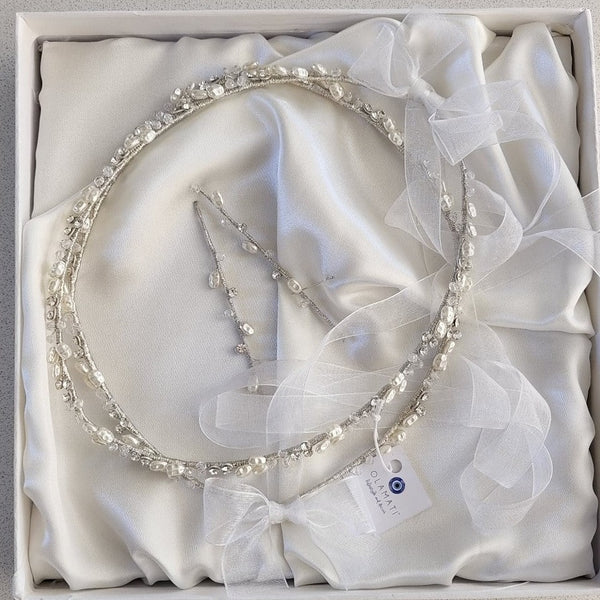 Handmade Orthodox Wedding Stefana with Swarovski Crystals