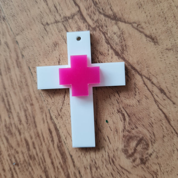 Pink and white cross