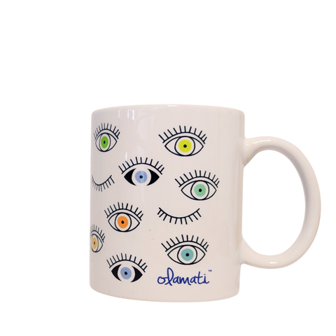 Colourful eyelash mug