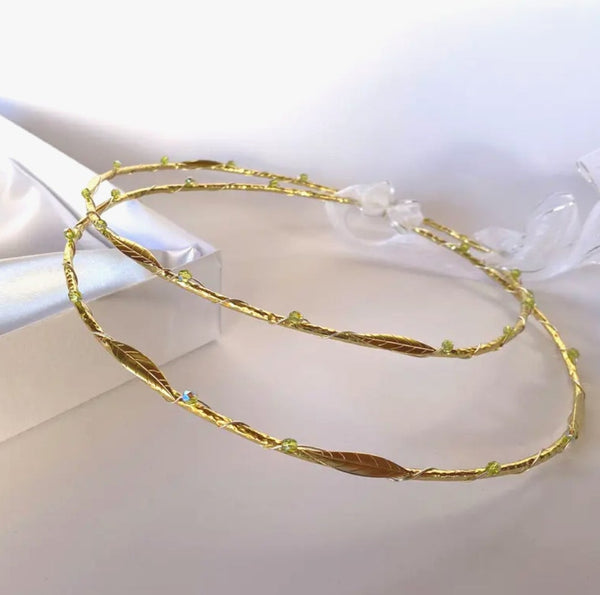 Stefana Set of Greek Orthodox Wedding Crowns Platinum Plated Gold Colour