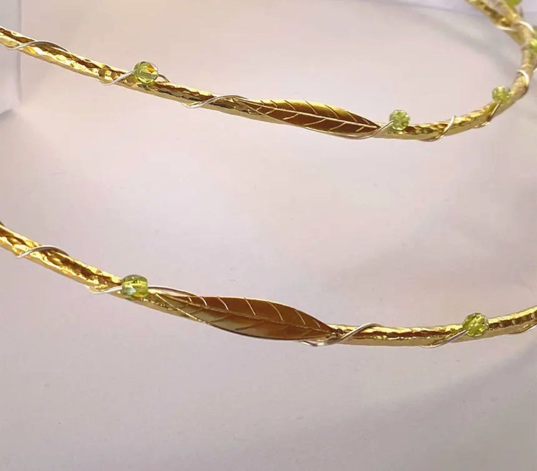 Stefana Set of Greek Orthodox Wedding Crowns Platinum Plated Gold Colour