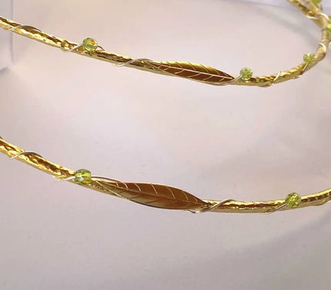 Stefana Set of Greek Orthodox Wedding Crowns Platinum Plated Gold Colour