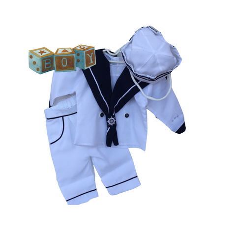 Long Sleeve baby boy christening outfit