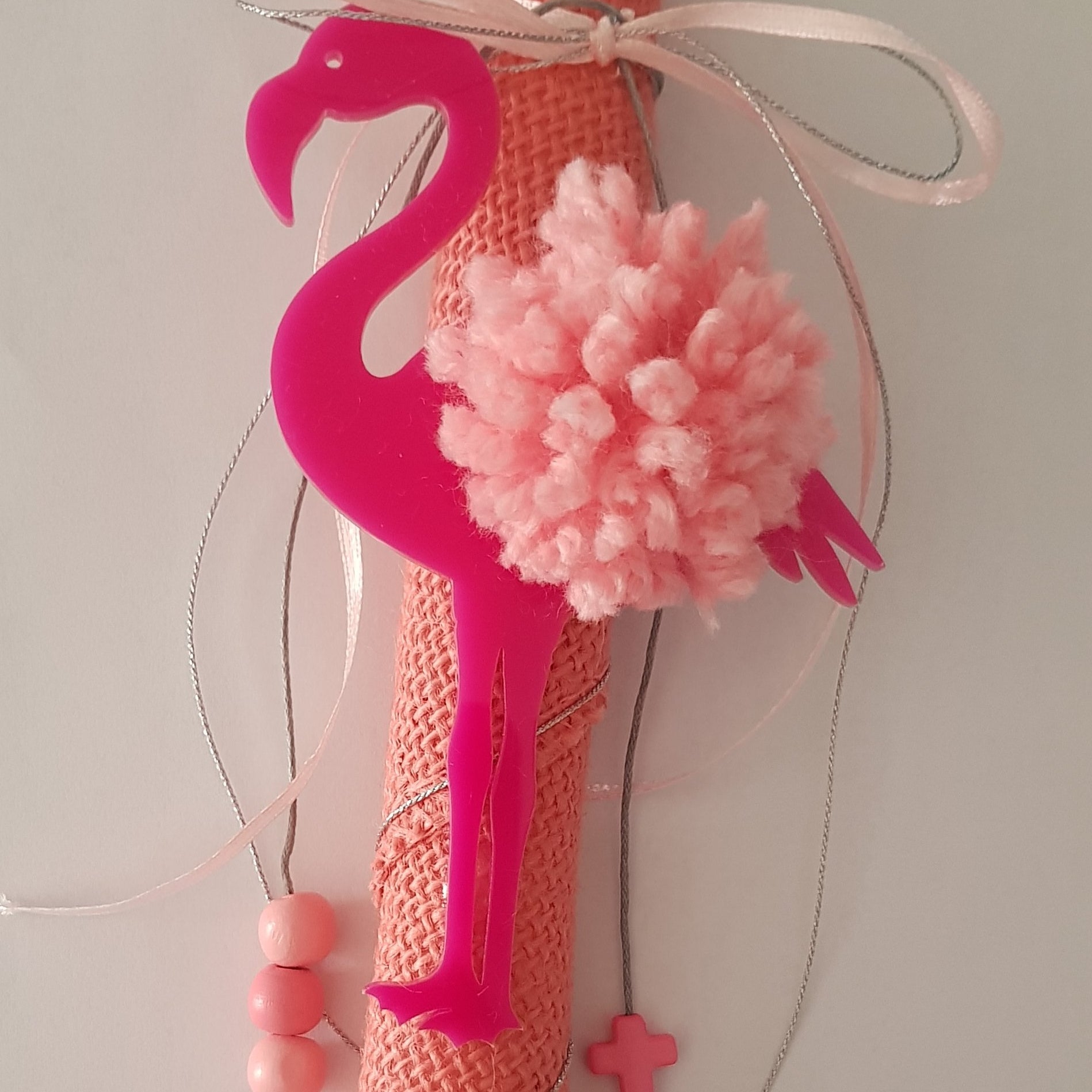 Pink flamingo lambada with pink roses  - Easter collection