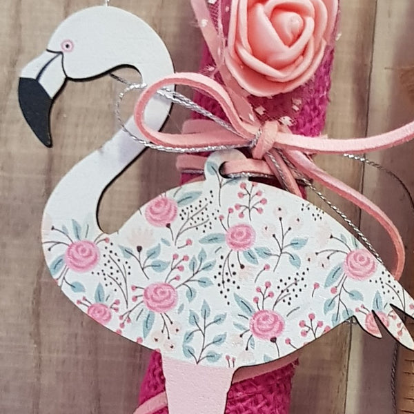 Flower print flamingo lambada with roses  - Easter collection