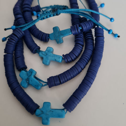 Blue martiraki bracelets