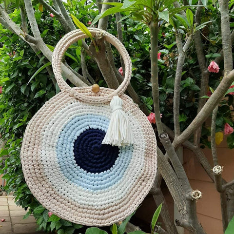 Mati crochet beach bag