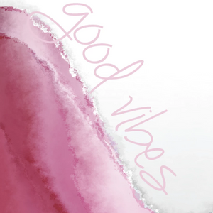 Pink ocean "Good Vibes" microfibre travel towel
