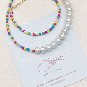 pearl necklace and bracelet set